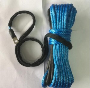 Krāsaina 10 mm/12 mm/16 mm UHMWPE sintētiskā vinčas virve ar uzpirksteņiem