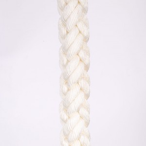 8 Strand Polypropylene PP Mooring Rope Diameter 64mm White Wear Proof