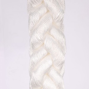 60mm Size 8 Strand Nylon Mooring Tail Multi White Color Marine Rope