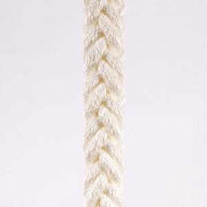 60mm ទំហំ 8 Strand Nylon Mooring Tail Multi White Color Marine Rope